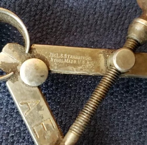 L.S. Starrett Yankee Spring Type Inside Caliper Flat Leg 4" Size