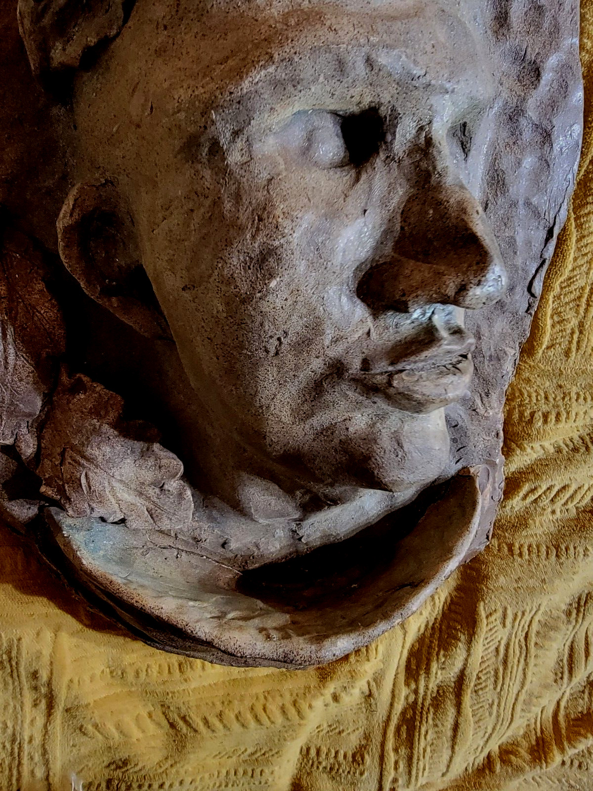 Death Mask Face Post-Mortem Funeral Grave Cemetery Oddity Bird Feeder Garden