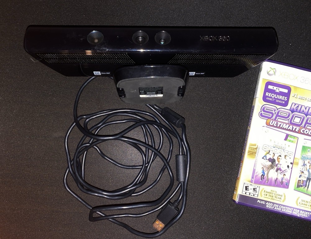 Official Microsoft Xbox 360 Kinect Motion Sensor Bar and Kinect Games