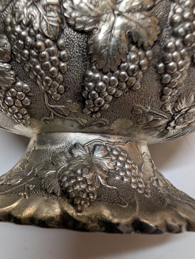 Vintage Daruma Silver Plated Basket/ Bowl/ Candy Dish, Made In Japan