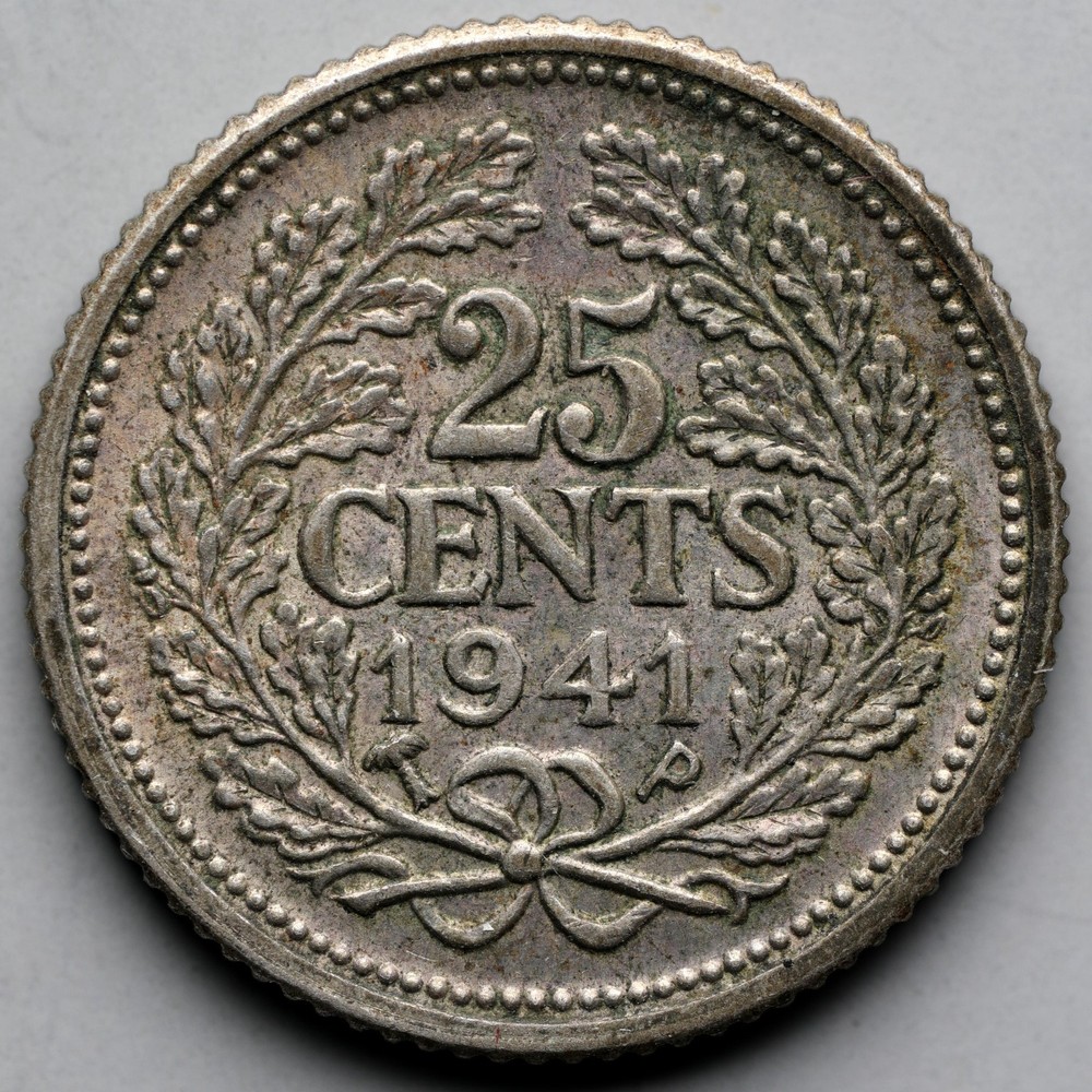 1941-P Curacao 25 Cents