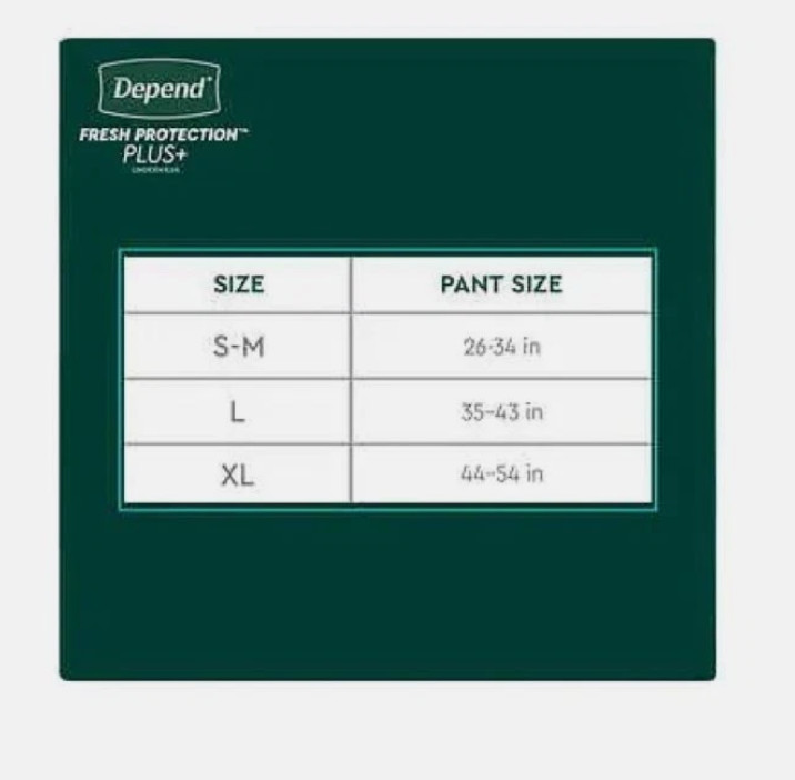Depend Protection Plus Ultimate Underwear for Men Small/Med