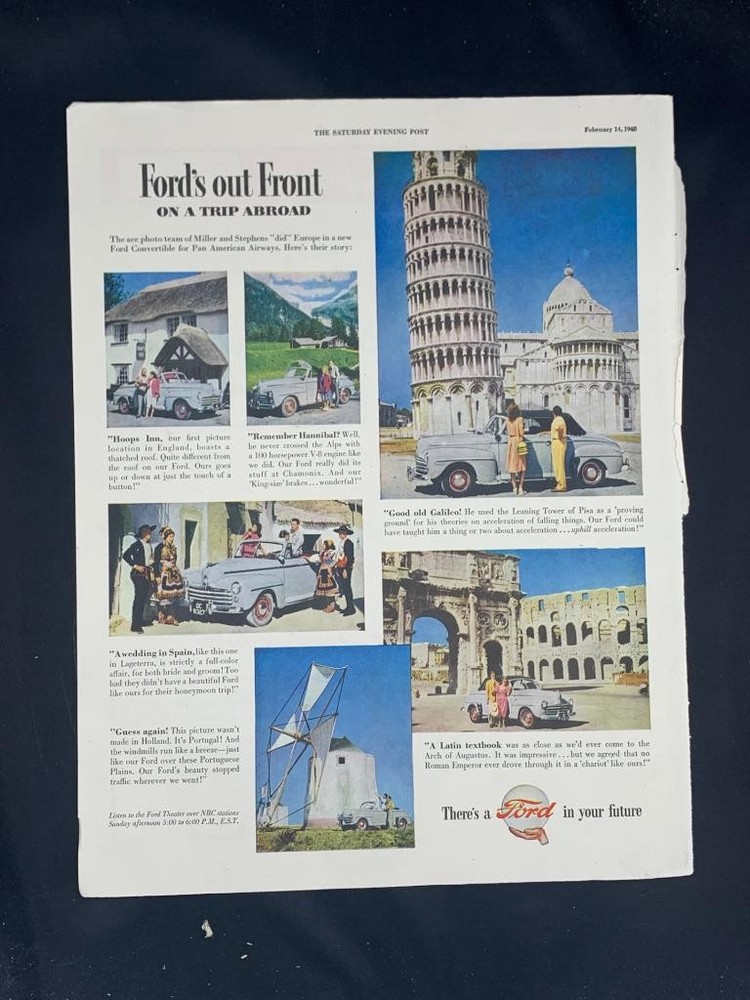 Magazine Ad* - 1948 - Ford Convertible