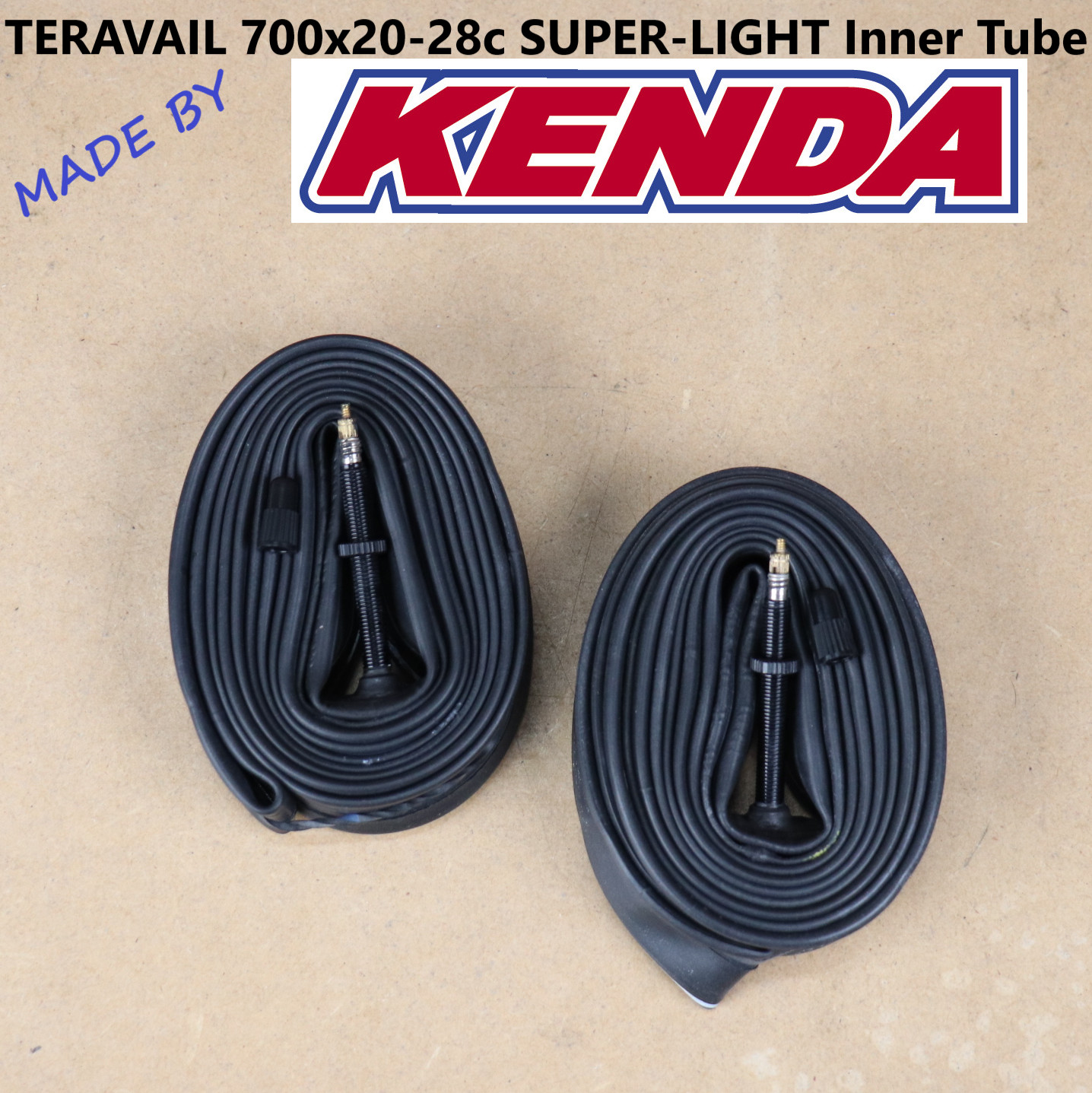 2PACK 700x23 700x25 700x28c KENDA 48mm Presta Valve Inner Tubes Road Bike