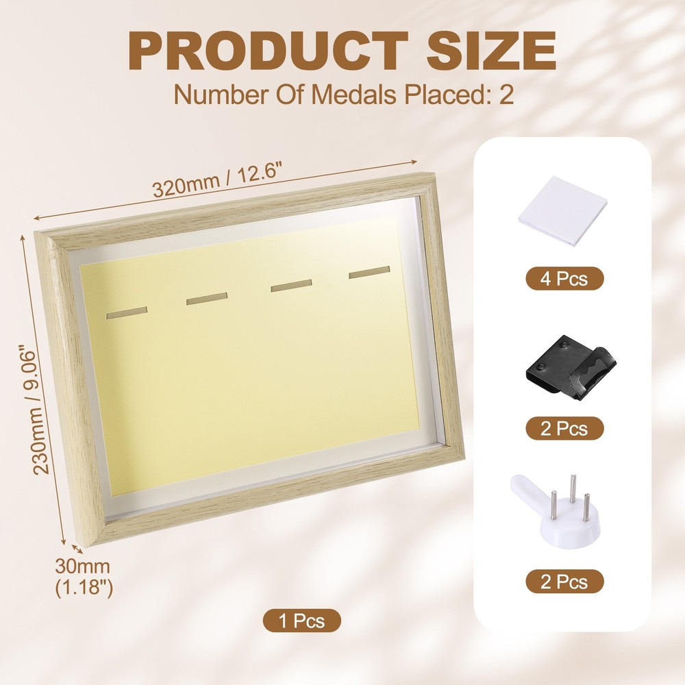 For 13x9" Horizontal Frame with Dots and 4 Stickers, White