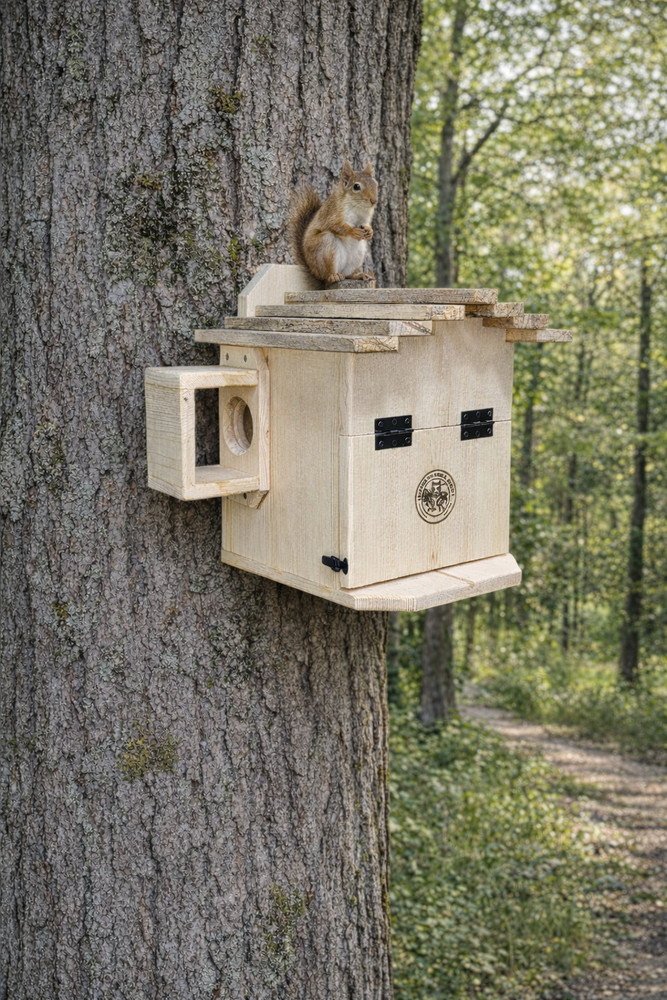Extra Large Handmade Cedar/White Pine Squirrel House – Outdoor Nesting Box