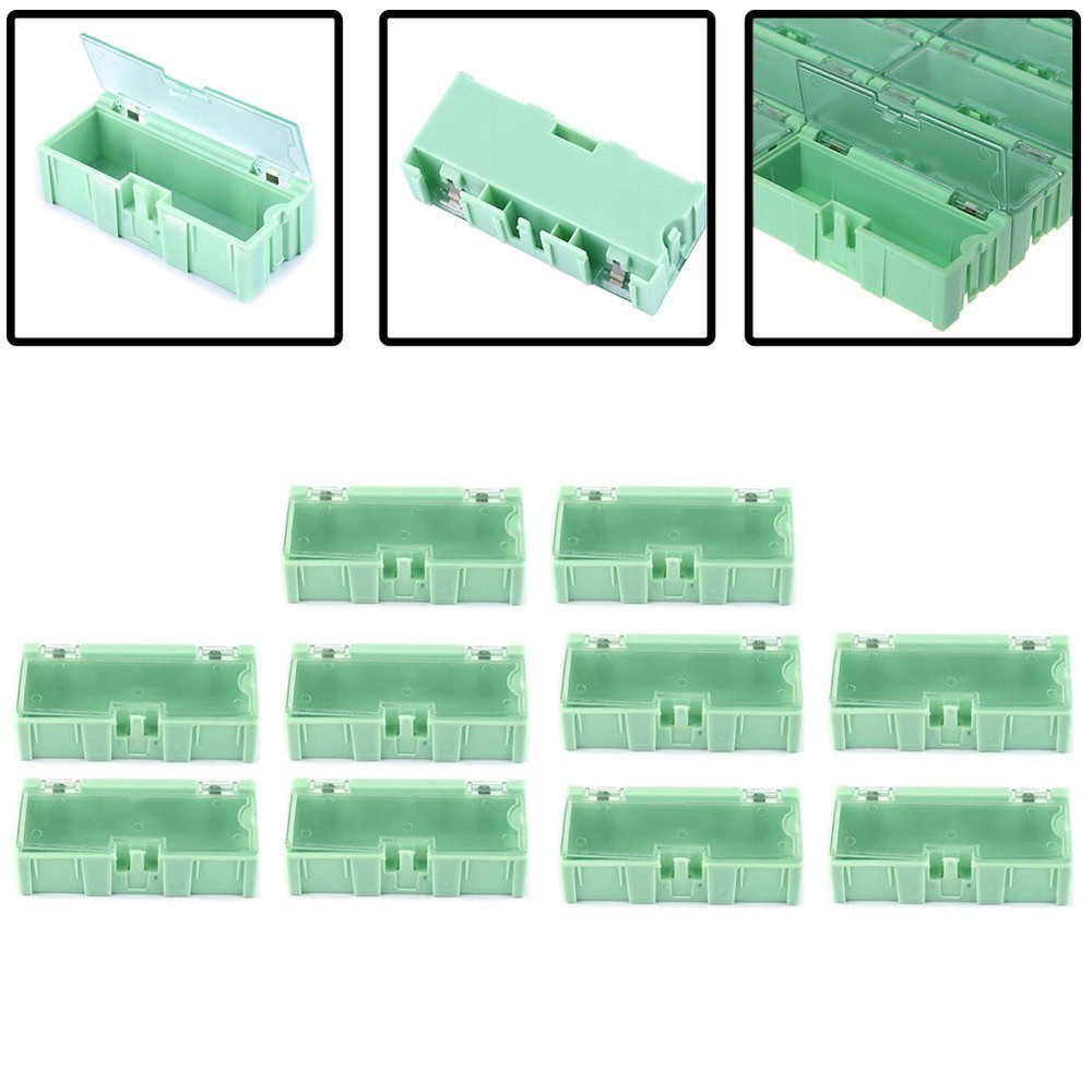 Practical Plastic Box for Securely Storing Electronic Components 10 Pack
