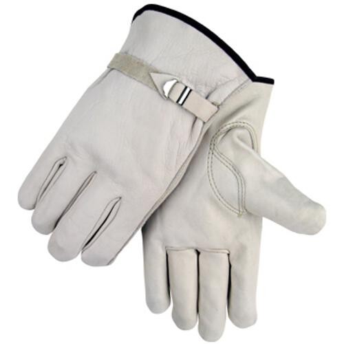 Black Stallion 96 Standard Grain Cowhide Drivers Gloves with Pull Strap, Medium
