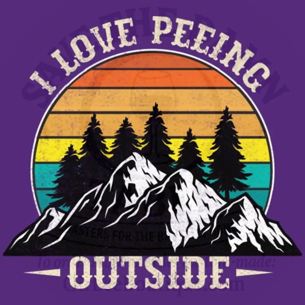 Handmade Coaster: Outdoor Peeing Enthusiast