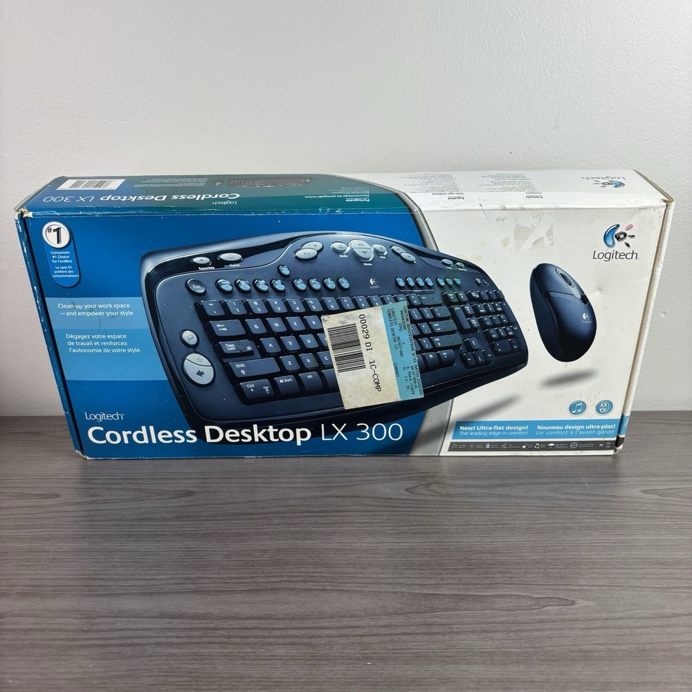 Logitech Cordless LX300 Desktop Express Keyboard and Mouse Combo