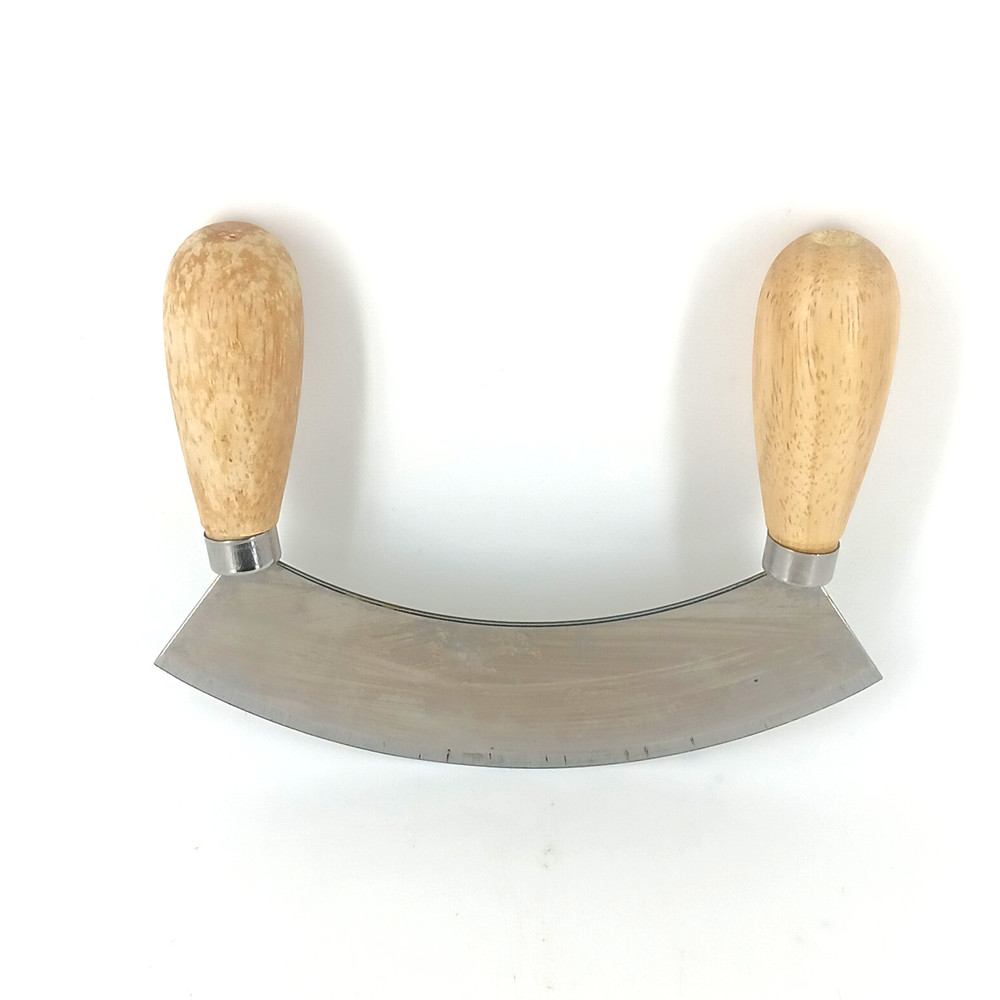 Stainless Single Blade Chopper Wood Handle High Quality Kitchen Tool Durable