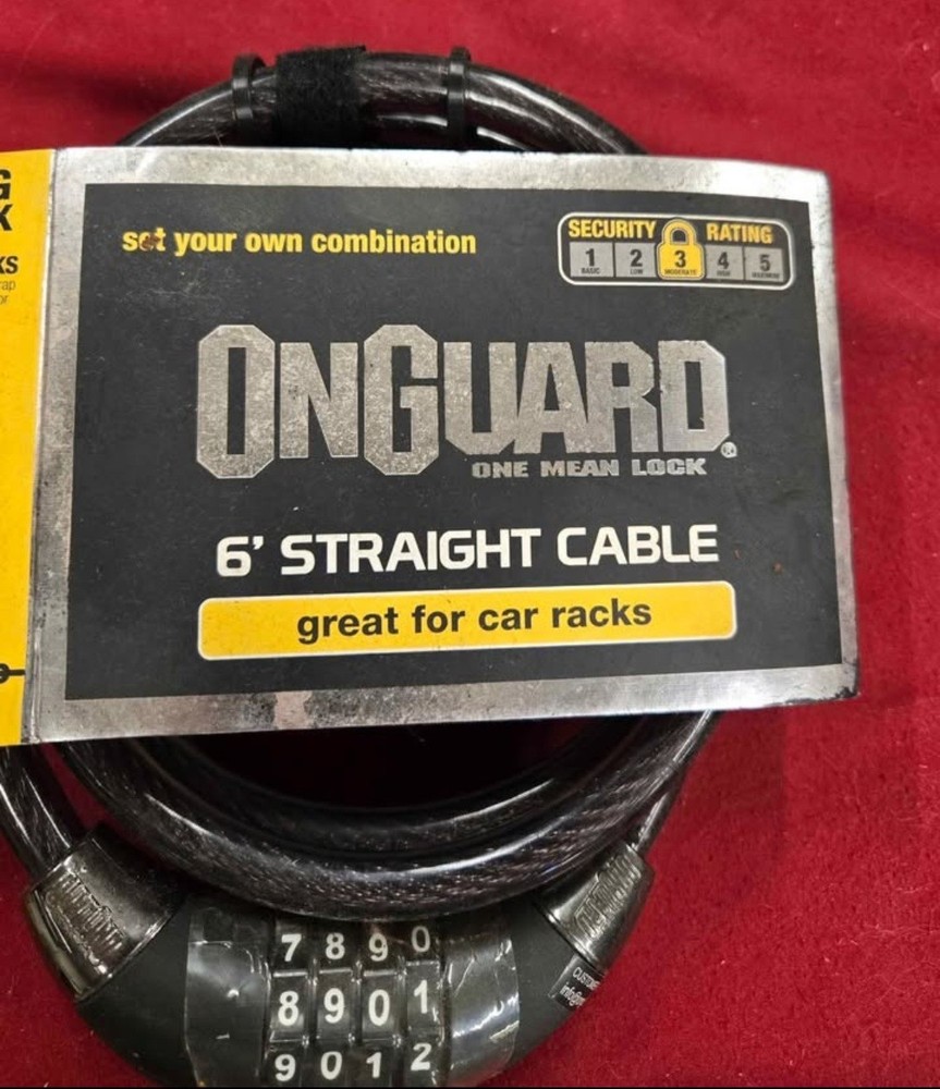 6' Straight Cable Lock - Set Your Own Combination