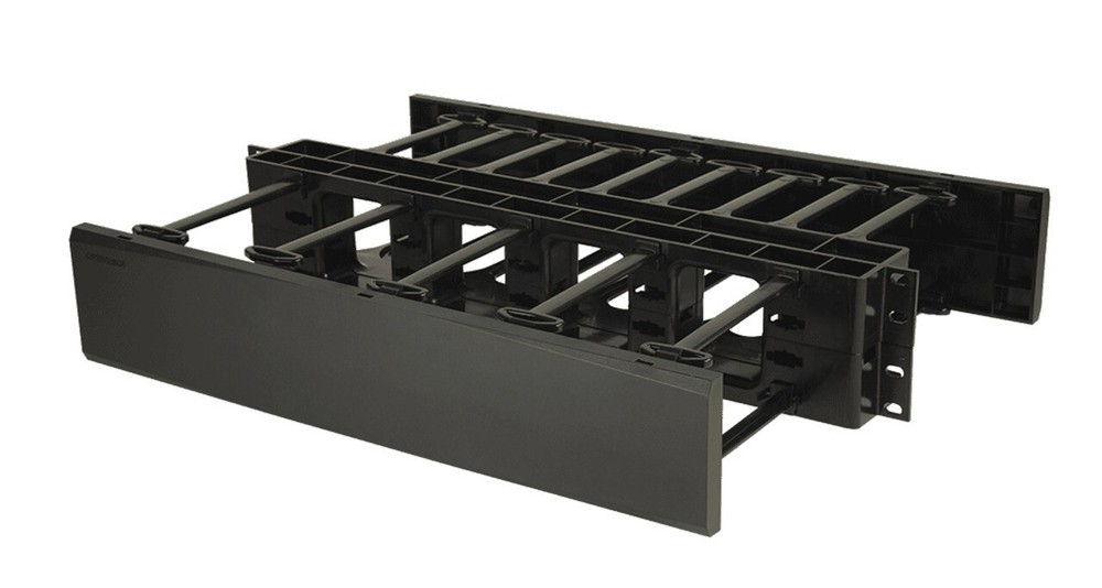LEGRAND ORTRONICS OR-DHMC2RU DOUBLE SIDED HORIZONTAL CABLE MANAGER, RACK MOUNT