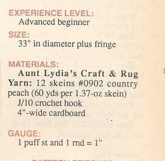 Hexagon RUG (#228-30) vintage crochet pattern