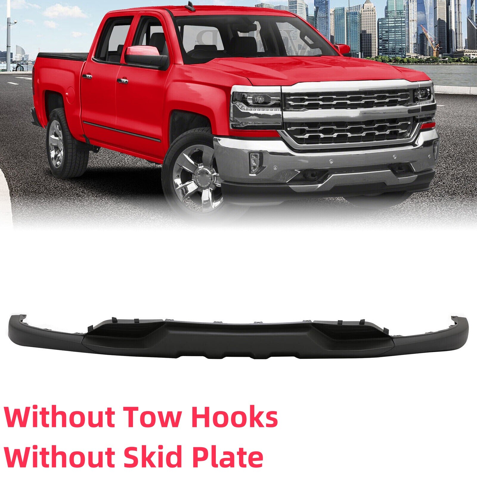 Front Lower Bumper Valance For Chevrolet Silverado 1500 2016 2017 2018 2019