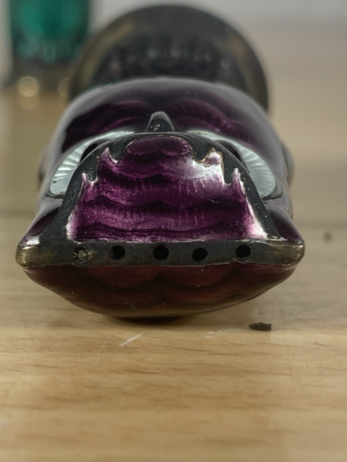 Rare David Andersen Norway 925 Sterling Guilloche Enamel Owl Salt Pepper Shakers