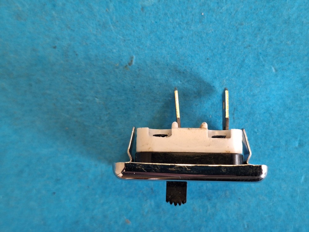 Slide switch ~ Single Pole On / Off ~ Chrome facia