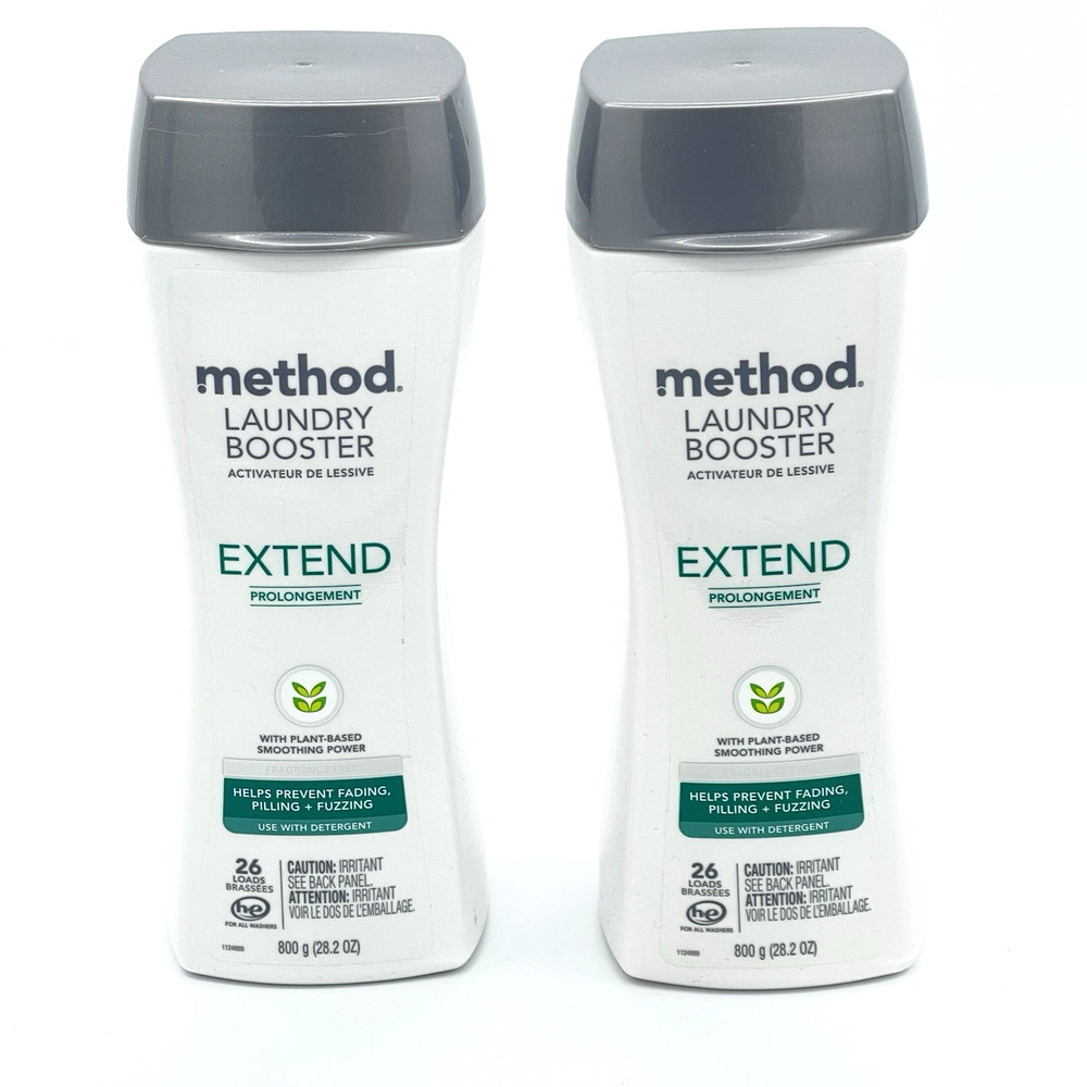 Method Laundry Booster Extend  2 Bottles for Clean Soft Sheets & Linens NEW