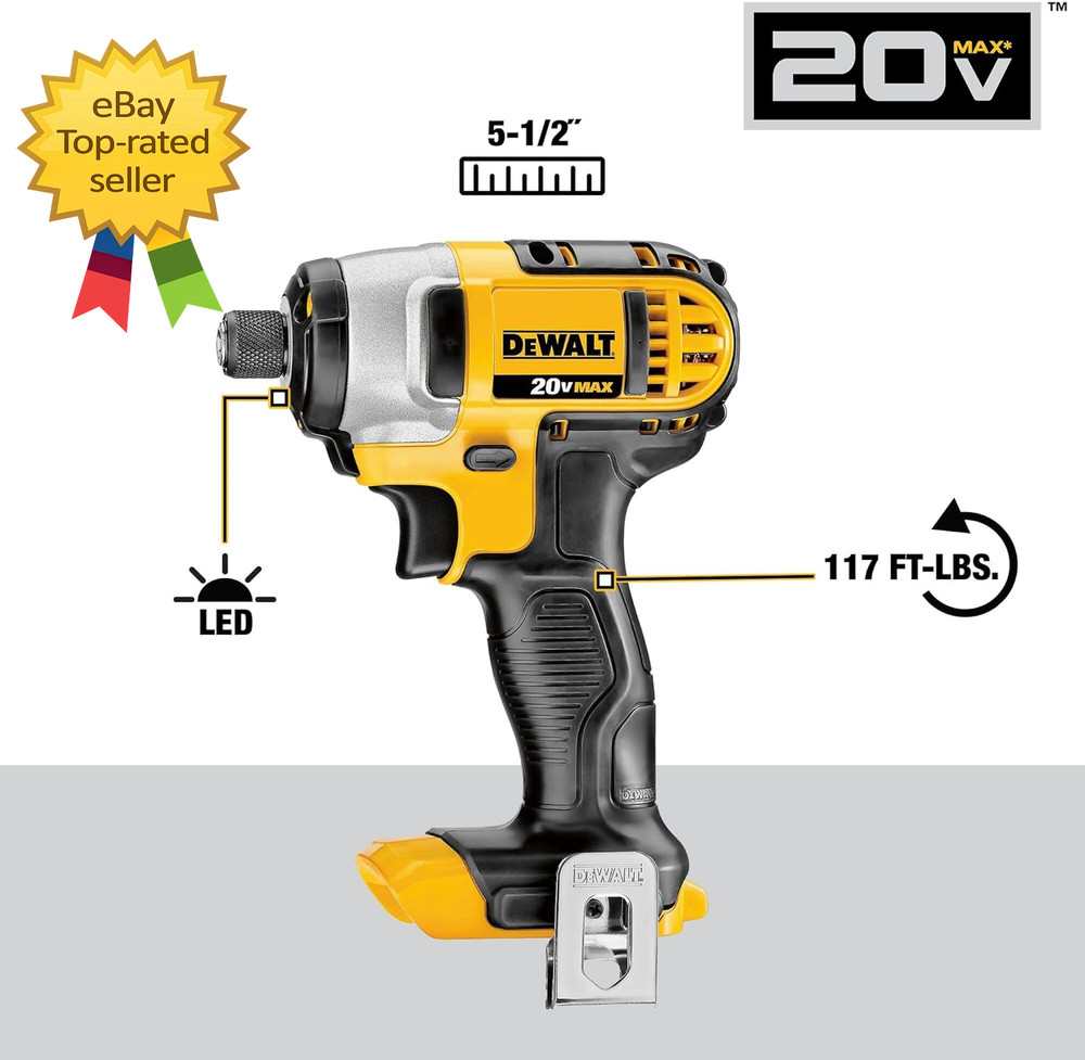 20V MAX Cordless Drill and Impact Driver Power Tool Combo Kit Includes 2 Batte