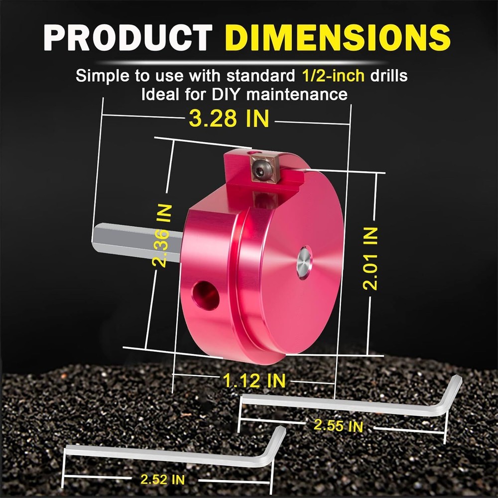 PPR250 2-1/2" Plastic Pipe Fitting Reamer Kit PVC Pipe Reamer Tool 04532