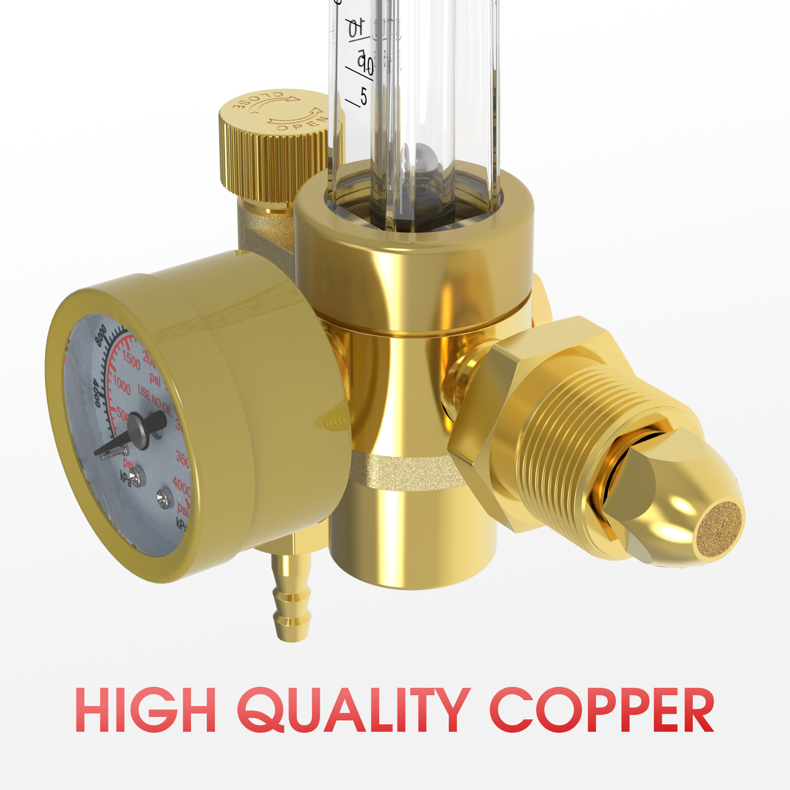 YesWelder Argon/CO2 FlowMeter Regulator for TIG/MIG Welding