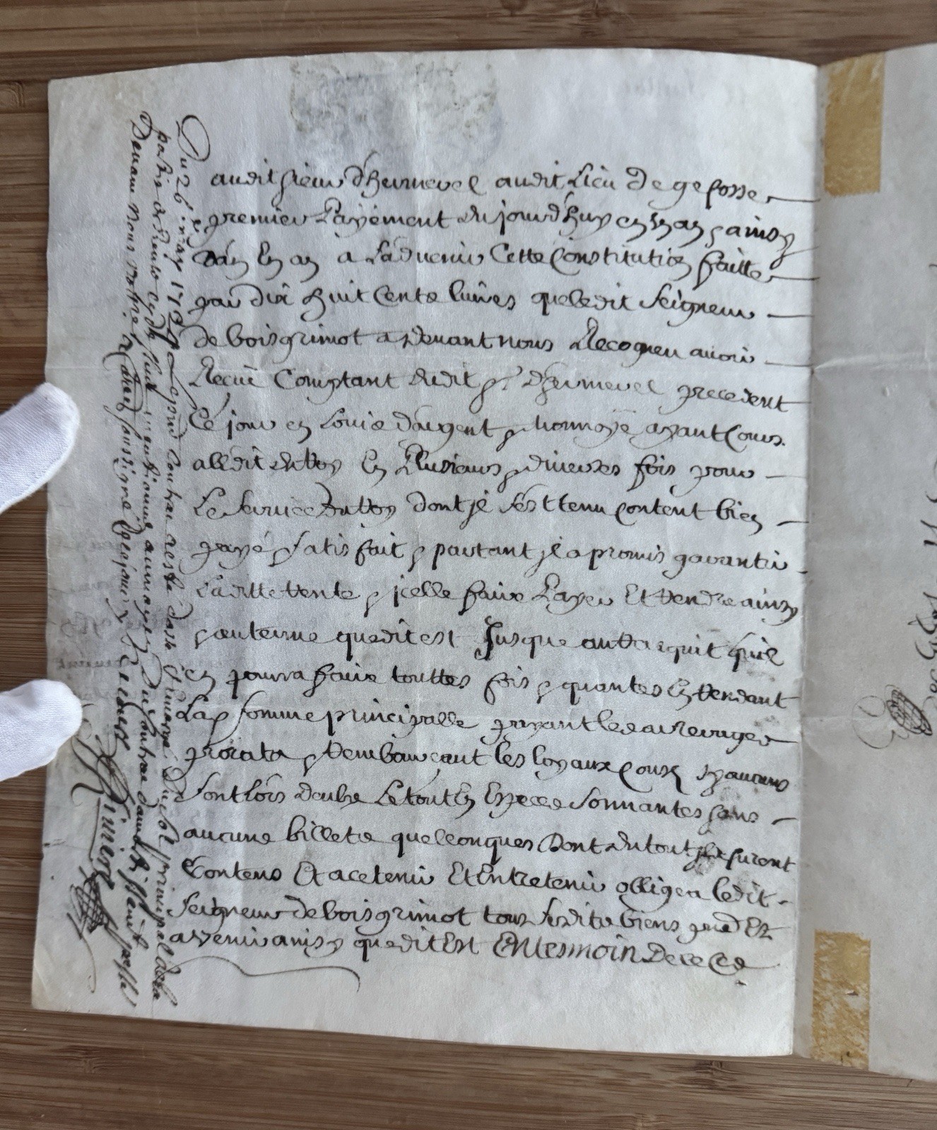 1717 Genoa Italy Notarial Deed Manuscript Signed 18th Century Legal Contract