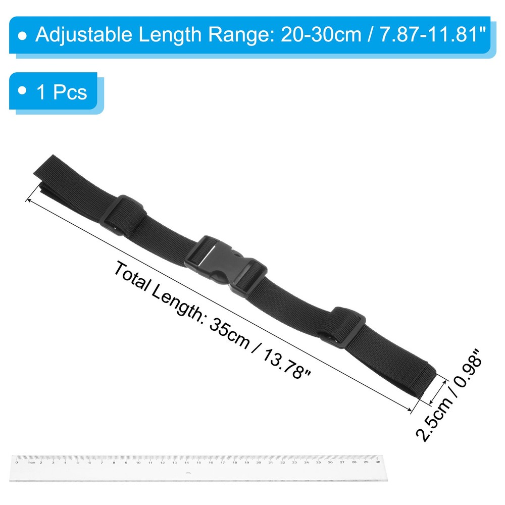 1 x Backpack Belts Strap Waist Strap with Quick-Release Buckle Black