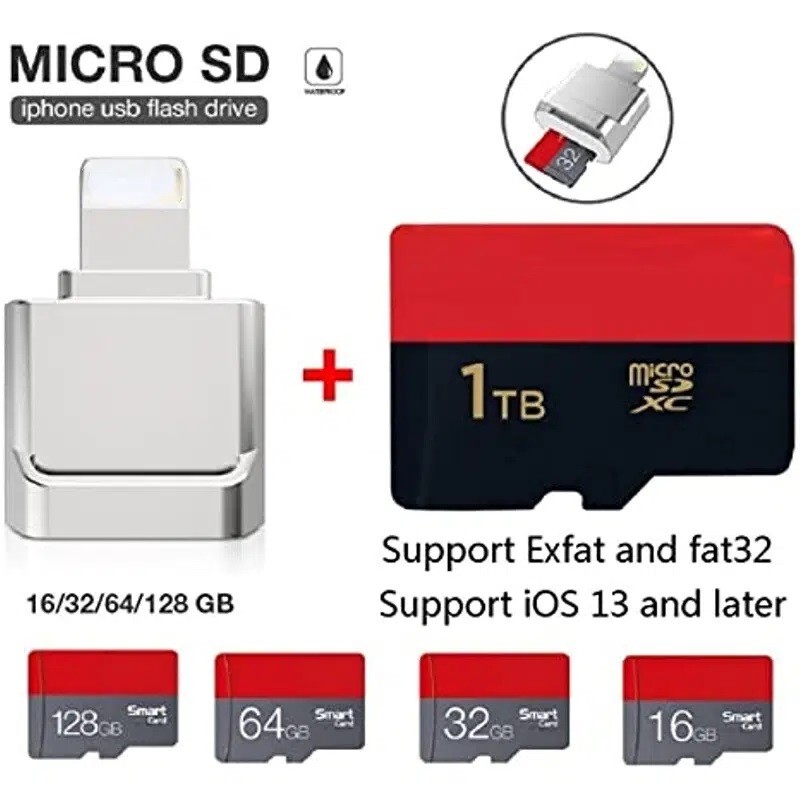 Micro SD Card Reader Converter Suitable For IPhone IPad,OTG To Micro SD/TF Card