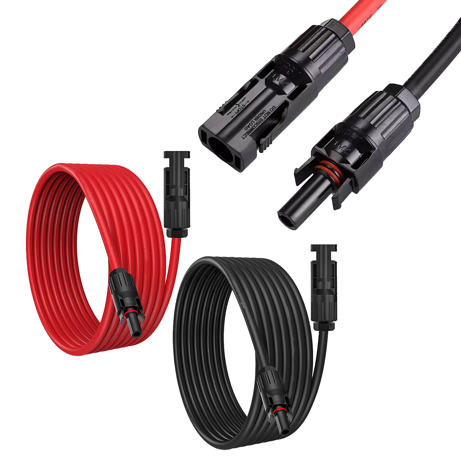 10 AWG Solar Panel Extension PV Cable Wire Solar Connectors Pair Black Red 6mm²