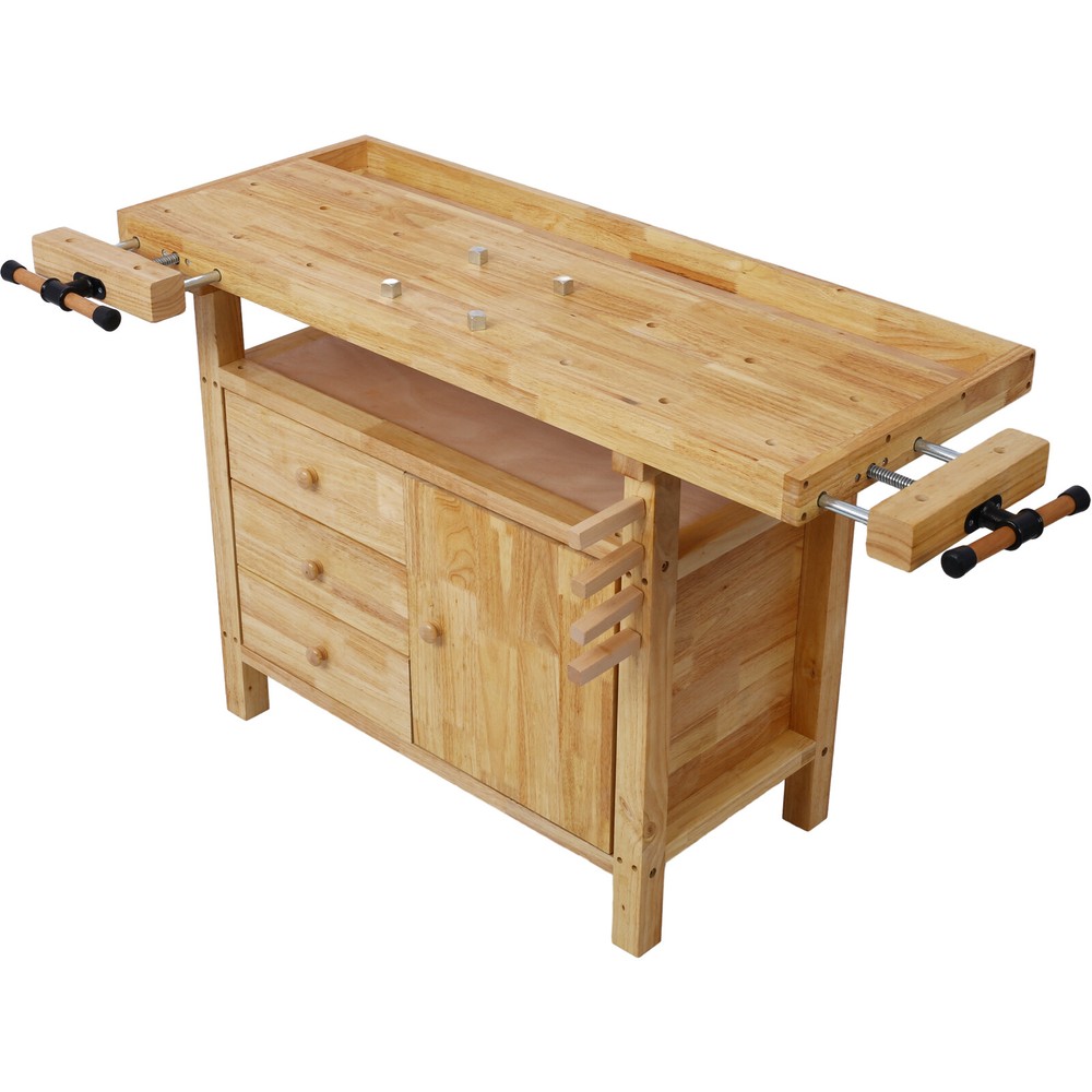 Wood Workbench for Garage Workshop & Home Durable Versatile and Functional New