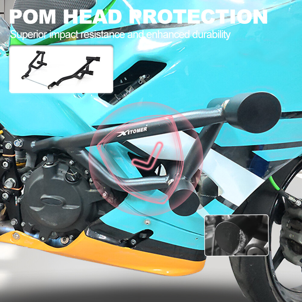 Fit For Kawasaki Ninja 500 2024-2025 Stunt Engine Guard Crash Bars Crash Cage