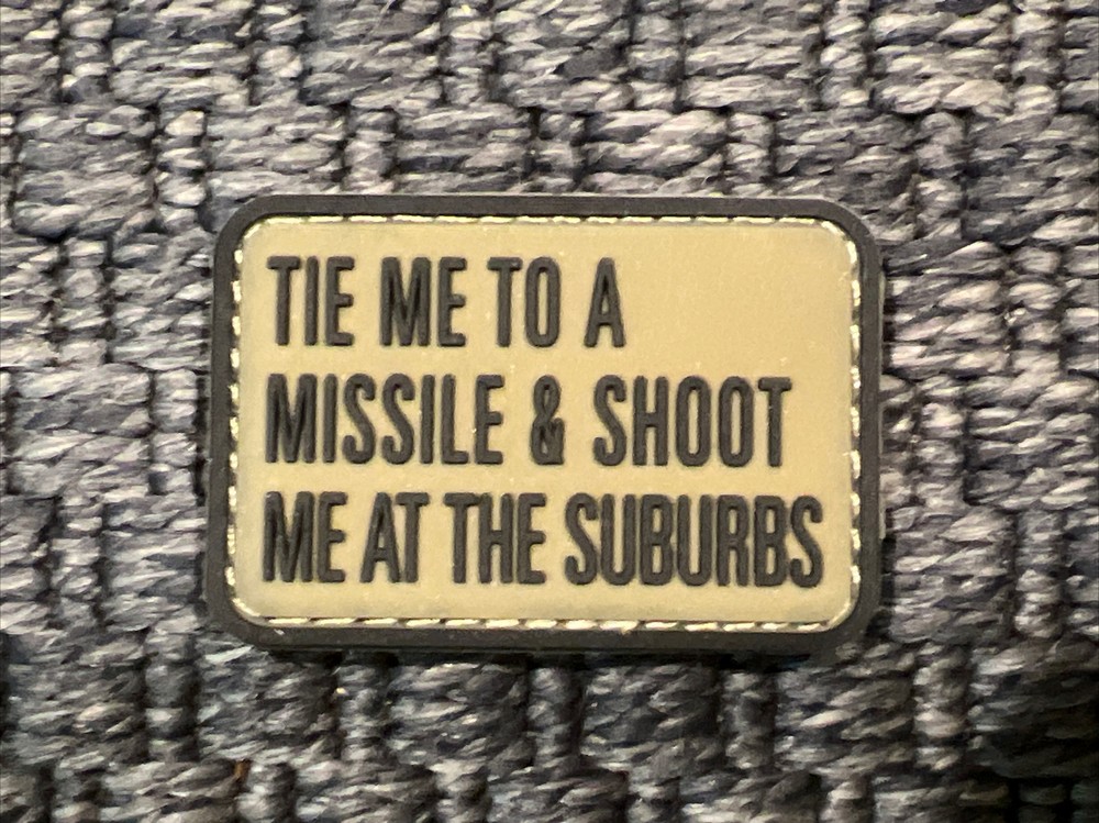 Dark Brandon Patch “Tie Me To A Missile” With Hook Backing