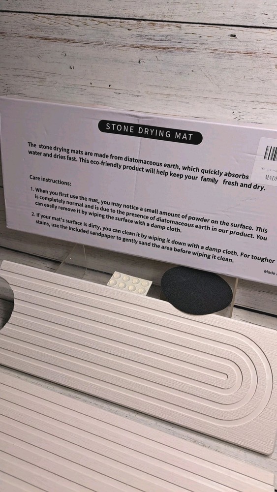 Faucet Mat for Kitchen Sink Diatomite Drying Stone Mat & Sink Protector, Prevent