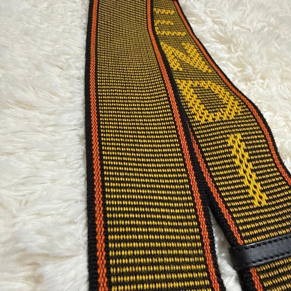 Fendi Strap You Shoulder Strap Multicolor Logo Leather Canvas