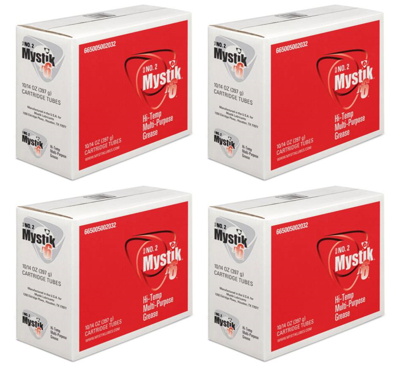 Mystik JT-6 Hi-Temp Multi-Purpose Grease; 4 cases (40) 14oz tubes; 665005002080