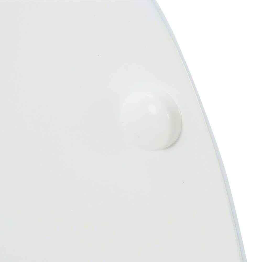 NEW Round Closed Front Enameled Wood Toilet Seat in White Durable & Wood Finish