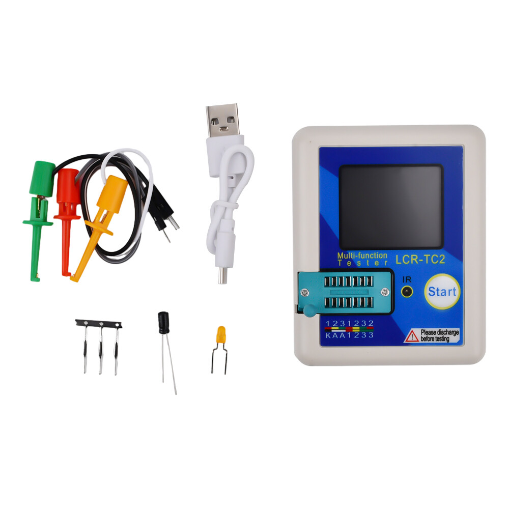 LCR-TC2 Transistor Tester High-precision Upgraded Version V2.3E W/ Cable Kit US