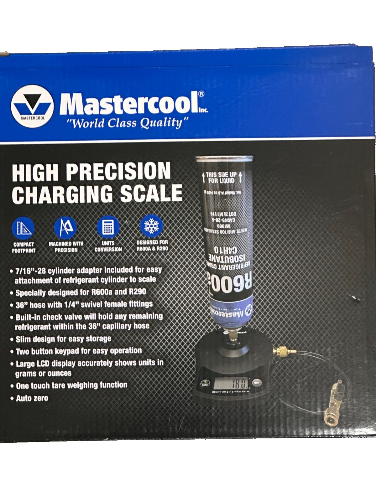 Mastercool 98201 High Precision Refrigerant Charging Scale for R290 & R600a