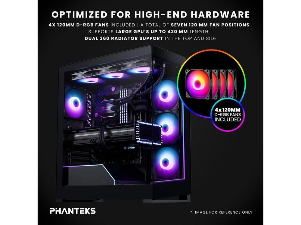 Phanteks NV5S, Showcase Mid-Tower ATX Chassis, High Airflow Performance, Integra