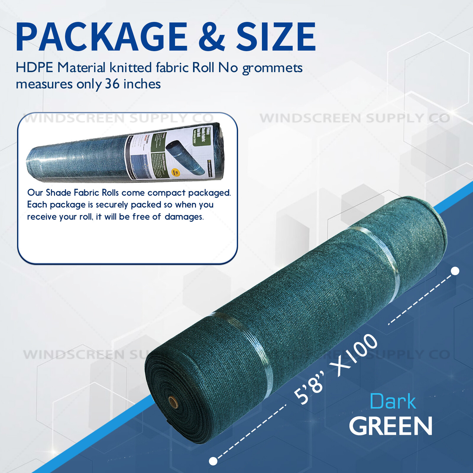 5'8" X 100 ft. Shade Roll Sun Shade 85% UV Blockage, Greenhouse Netting