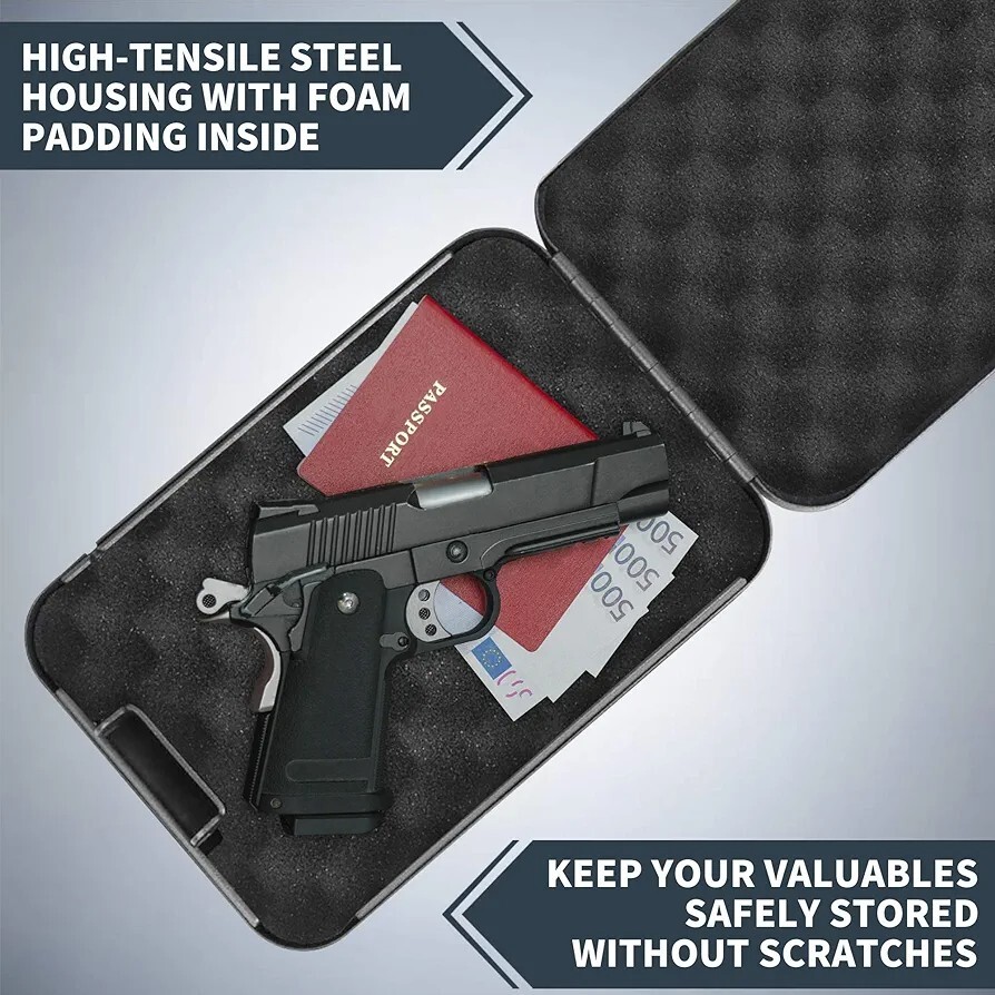 WINCENT Portable Gun Safe Combination Lock Box