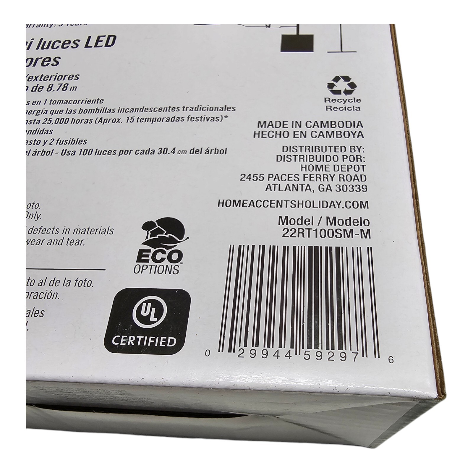 2x Home Accents 100 Multi Colored Mini LED Lights Indoor/Outdoor - Green Wire