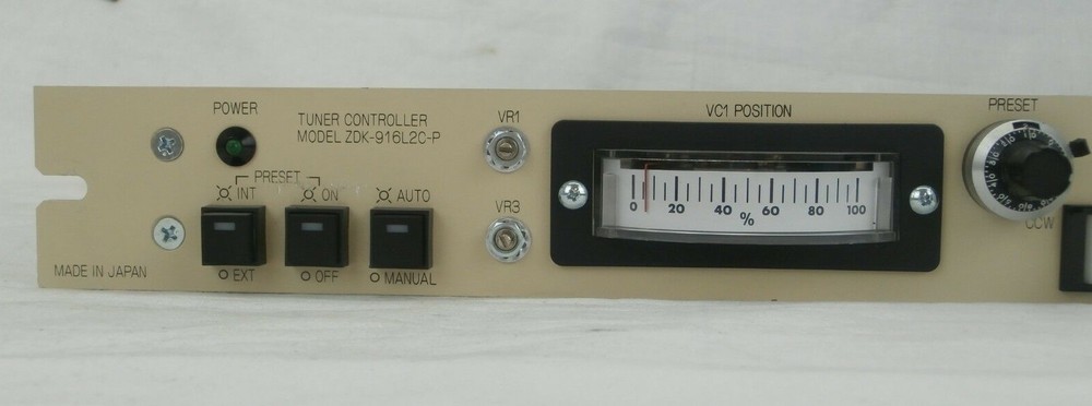 Pearl Kogyo ZDK-916L2C-P Rack Mount RF Tuner Controller Working Surplus