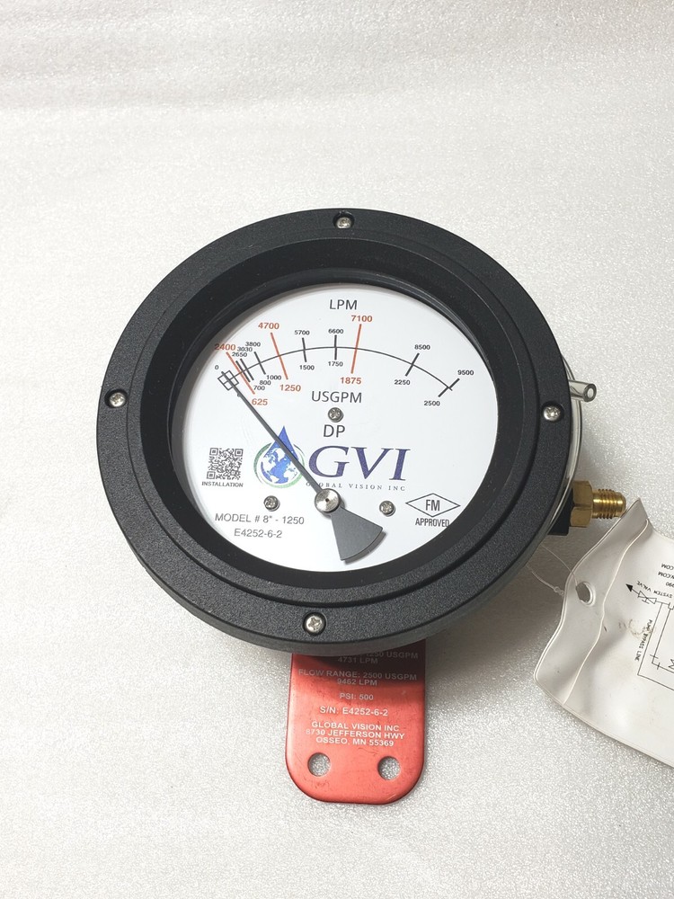 Global Vision GVI Model #8"-1250 Fire Pump Flow Test Meter