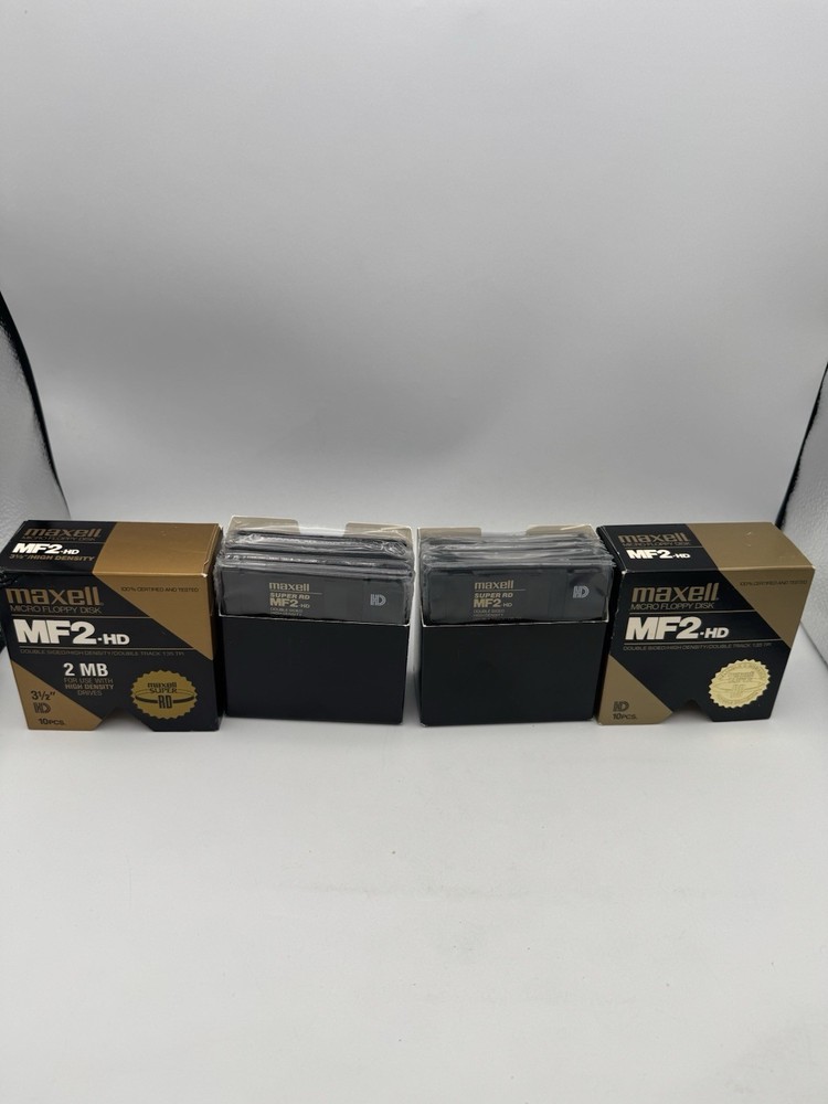 Maxell High Density Computer Floppy Disks 2x10 Pack MF 2HD Open Box