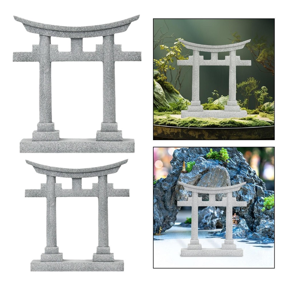 Japan Torii Gate Shrine Model Figurine Versatile Landscape