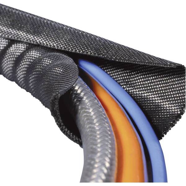 HellermannTyton 170-01004 Twist-In 19 Braided Sheath Black Polyester 16fi
