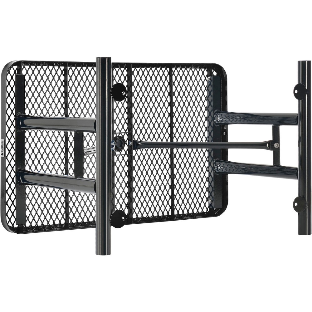 4' Rectangular Expanded Metal Outdoor Table Black
