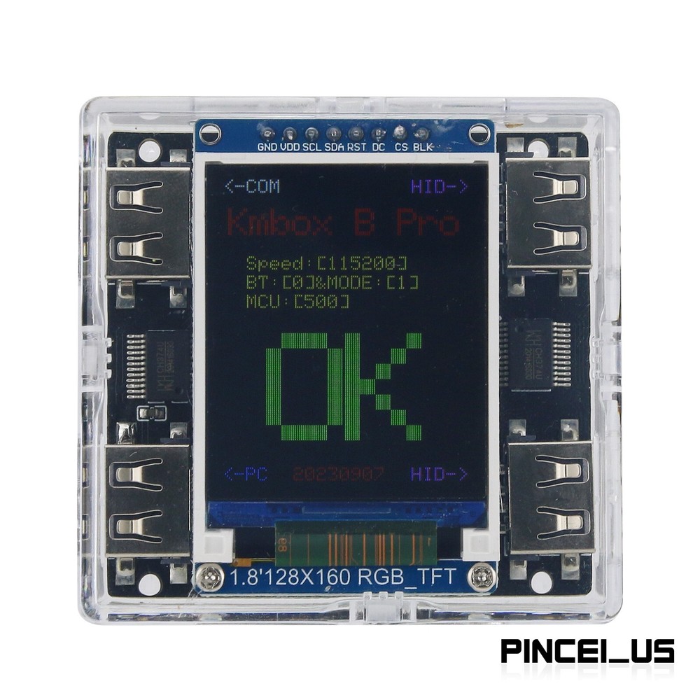 Kmbox B+ (Pro) Keyboard Mouse Controller with Screen for DMA and Dual Computer