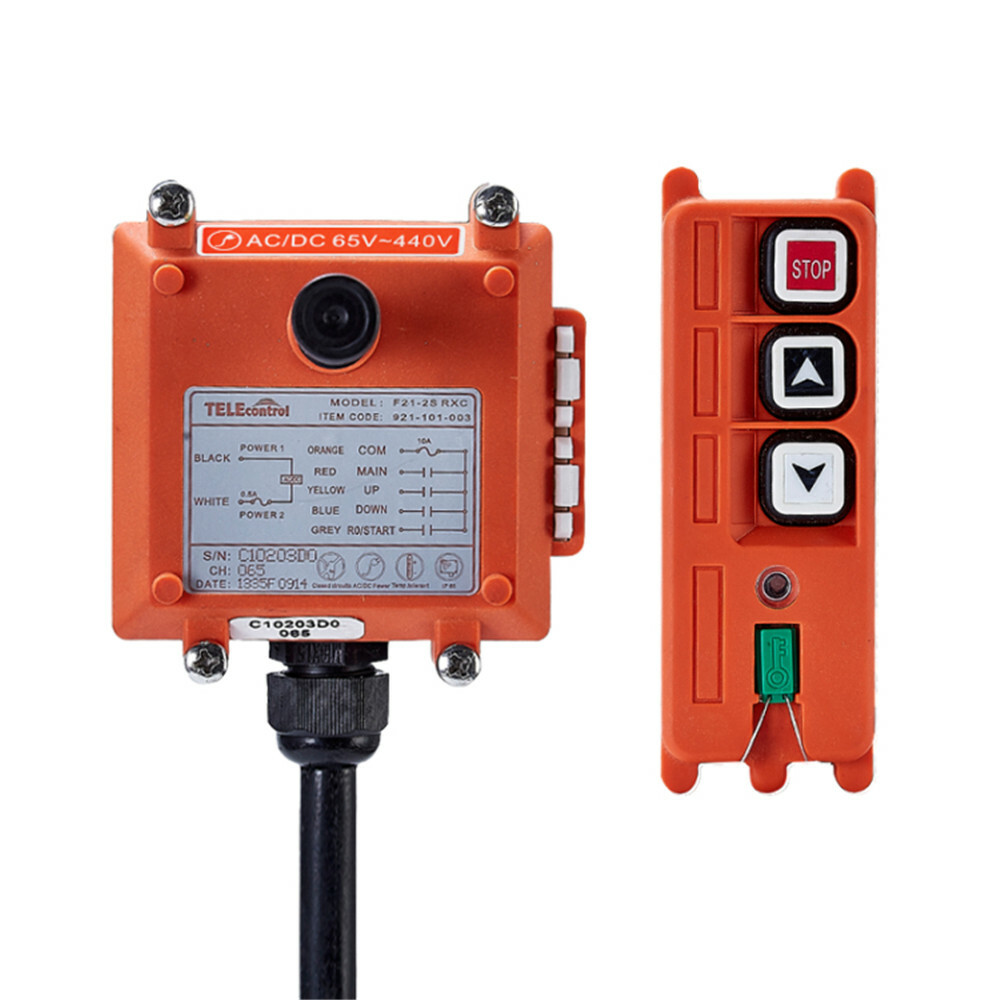 Hoist Crane 2Key Wireless Industrial Radio Remote Control Transmitter & Receiver